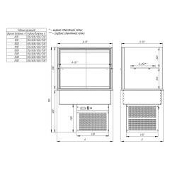 Витрина кондитерская Finist Glassier G812-12/7/5