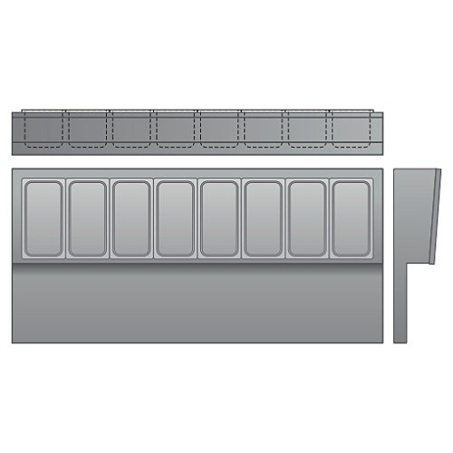 Стол для салатов ТММ СХСБ-П-1/2Д (1390х700х1000)