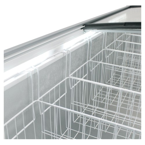 Ларь морозильный с гнутыми раздвижными стеклами Бирюса Б-CF68