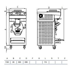 Фризер-пастеризатор для мороженого STAF59 RHS15/80 W