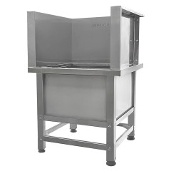 Ванна моповая Mecon Norma Inox ВМСн 700х700х500 (800) мм П-образная облицовка, ножка профильная