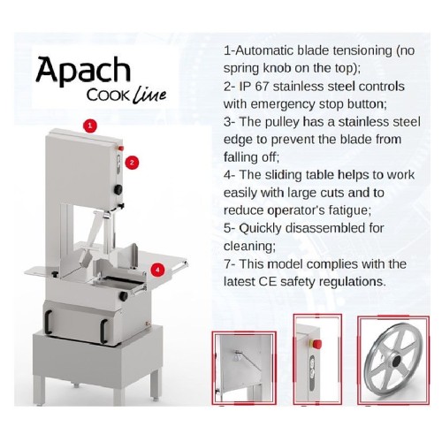 ПИЛА ДЛЯ РЕЗКИ МЯСА APACH ASWX184A 1Ф.