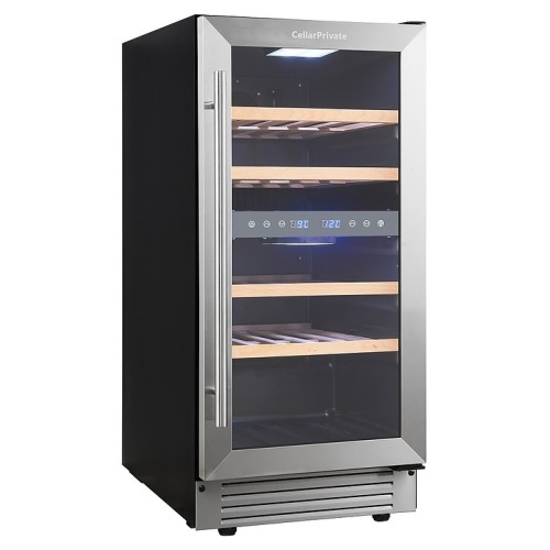 Винный шкаф Cellar Private CP027-2T серебристая дверь