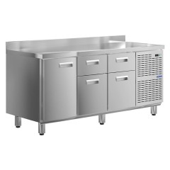 Стол холодильный KAYMAN КСХ-144/70 (1 дверь, 4 ящика)