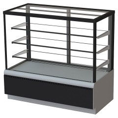 ВИТРИНА КОНДИТЕРСКАЯ НЕЙТРАЛЬНАЯ KAYMAN K-ВК-1300 КВАДРО СЕРЕБРО