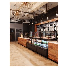 Витрина кондитерская комбинированная Carboma KC70 VV/SH 1,3-2-1 Standard боковина ступенька версия 2.0 (9005-0430)