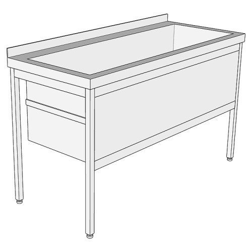 Ванна моечная КОБОР ВМСБ/1-140/60