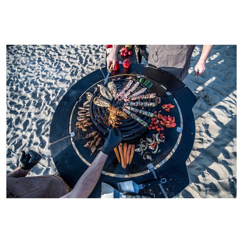 Гриль уличный COEO TRIO 82 h=100 см кортеновская сталь