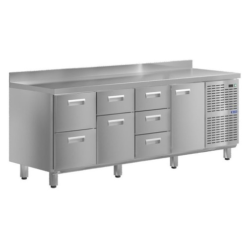 Стол холодильный KAYMAN КСХ-2431/70 (1 дверь, 7 ящиков)