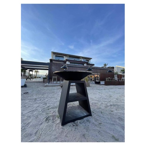 Гриль уличный COEO TRIO 82 h=100 см черная сталь