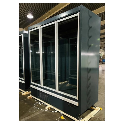 Горка холодильная KIFATO ПРАГА 2500 (встроенный агрегат, распашные двери, зеркальные боковины)