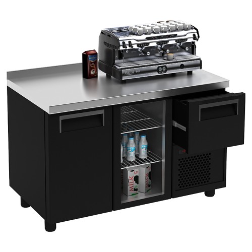 Стол холодильный для кофемашин Carboma T57 M3-1-G 9006-29 (BAR-360С) с бортом