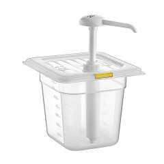 Диспенсер для соуса Gastroplast GDH-02 2 л с дозатором 25 мл (полипропилен) желтый