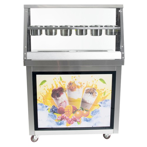 Фризер для жареного мороженого Foodatlas KCB-2F (контейнеры, световой короб, 2 компрессора)