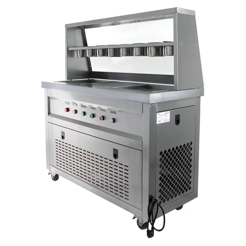 Фризер для жареного мороженого Foodatlas KCB-2F (контейнеры, стол для топпингов)