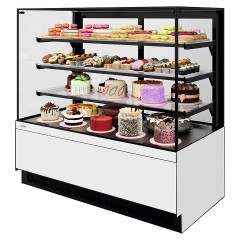 Витрина кондитерская Chilz VETE II KUB LUX 130 белый глянец, металлик