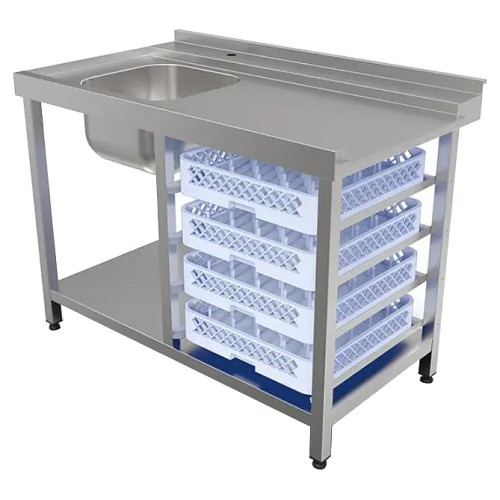 Стол для посудомоечной машины КОБОР СПМ/3-120/70/Л