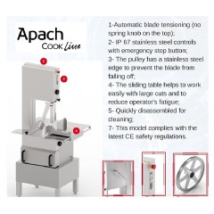 ПИЛА ДЛЯ РЕЗКИ МЯСА APACH ASWX155A 1Ф.
