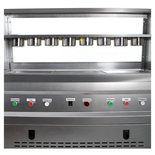 Фризер для жареного мороженого Foodatlas KCB-2F (контейнеры, световой короб, стол для топпингов, 2 компрессора)