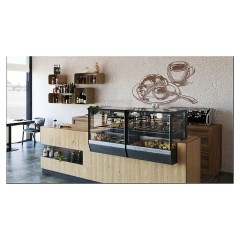 Витрина барная Полюс AC59 VV 0,9-1 INOX