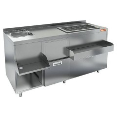 Барная станция HICOLD НБМКС-15/5БПК (с бортом, с ящиком)