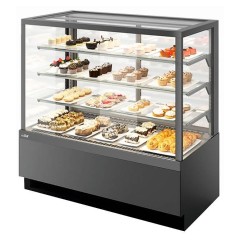 Витрина кондитерская Chilz VETE KUB LUX 130 антрацит, крашенная деталировка