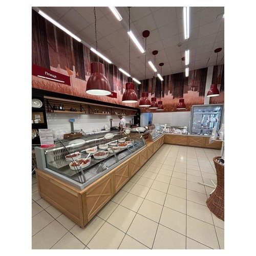 Витрина холодильная Lida Vision-1 U (внутренний угол, 1486x1486х1200 мм, встроенный агрегат)