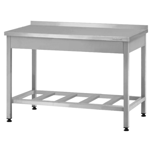 Стол производственный Mecon Profi Ral СПРп 1800х800х860 мм, полка-решетка, с бортом