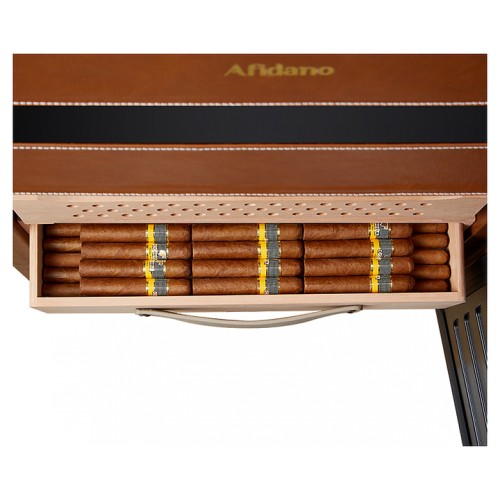 Шкаф для сигар Afidano L6 коньячная кожа