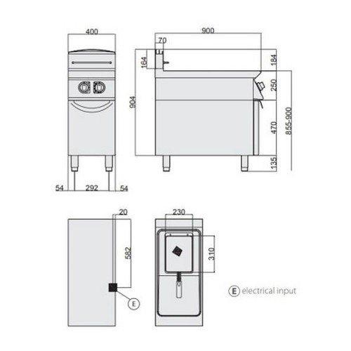 Фритюрница электрическая Giorik Unika 900 FE9113 13 л