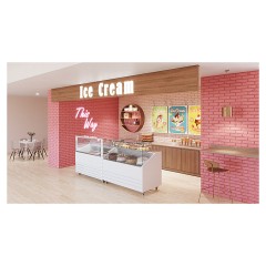 Витрина для мороженого Carboma IC72 SL 1,3-1 9003 белая