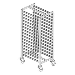 Тележка-шпилька для противней BSV-inox ТК 115