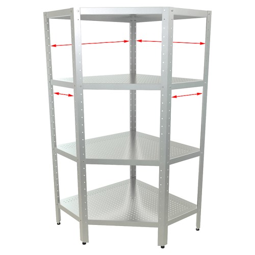 СТЕЛЛАЖ ПЕРФОРИРОВАННЫЙ УГЛОВОЙ КОБОР СКПУ-6/6-100/100/430