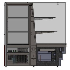 Модуль левый витрины кондитерской угловой Refettorio Crystal RKCU21A L с 2 полками