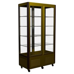 Витрина кондитерская Carboma D4 VM 800-1 (R800C Люкс, коричнево-золотой)