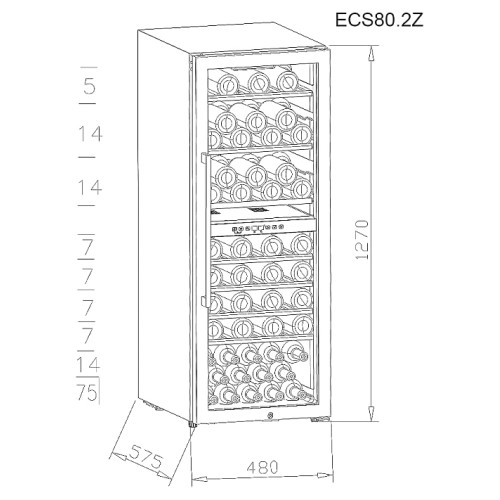 Винный шкаф La Sommeliere ECS80.2Z