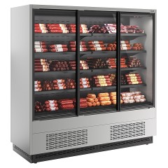 Горка холодильная Carboma FC 20-07 VV 1,9-1 версия 2.0 Standard 0030 (фронт X1, бок металл с зеркалом) 9006-9005