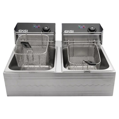 Фритюрница EKSI 6L+6L Electric Fryer