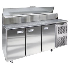 Стол холодильный для пиццы Finist СХСпцг-700-2(1/3) (боковой холодильный агрегат) с гранитной столешницей