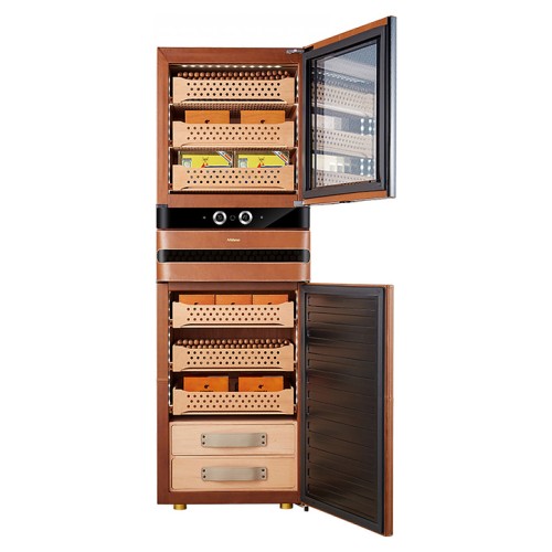 Шкаф для сигар Afidano L8 коньячная кожа