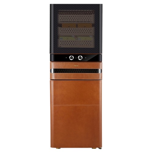 Шкаф для сигар Afidano L6 коньячная кожа