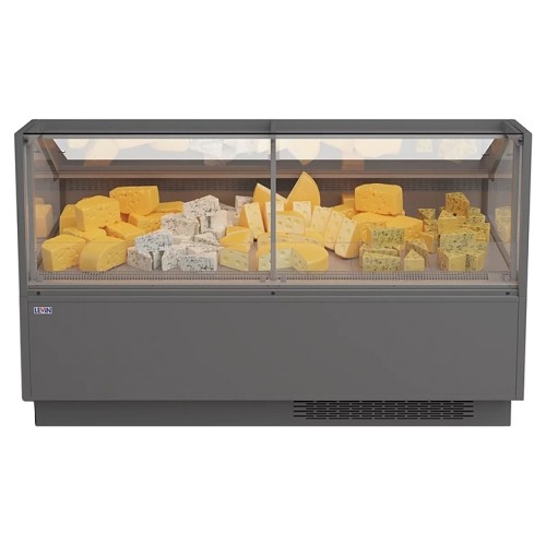 Витрина холодильная Levin DELLA ЗУ 2400х1320х1180 мм (выносной агрегат) угловая внутренняя без боковин