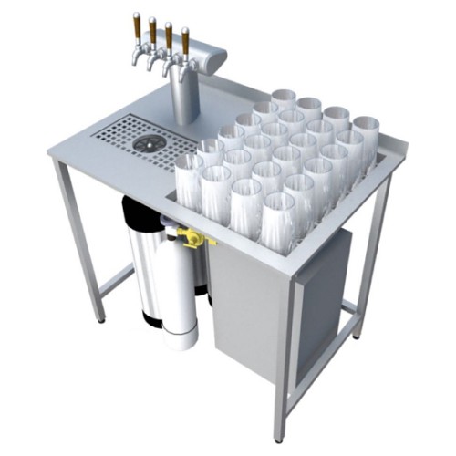 Модуль пивной BARMADE 1000х700х900 мм со спиллстопом для хранения