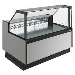Витрина холодильная Carboma Bavaria 4 GC110 VV 1,25-1 версия 2.0 9006-9005 (без боковин)