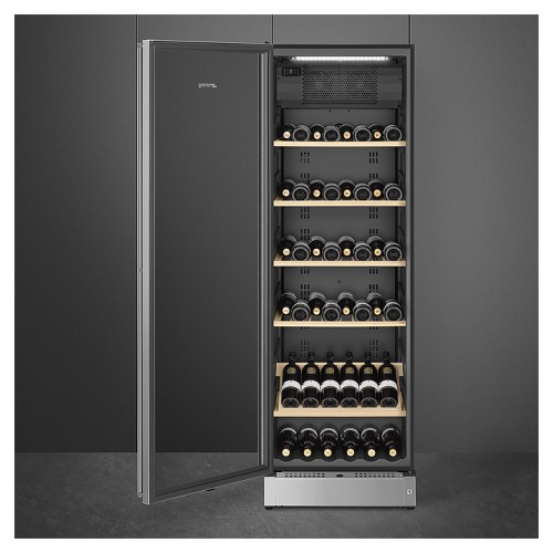 Винный шкаф SMEG SCV115GS (петли слева) нерж. сталь