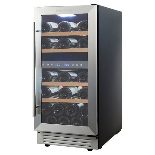 Винный шкаф Cellar Private CP027-2T серебристая дверь