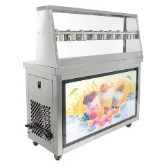 Фризер для жареного мороженого Foodatlas KCB-2Y (контейнеры, световой короб, стол для топпингов)