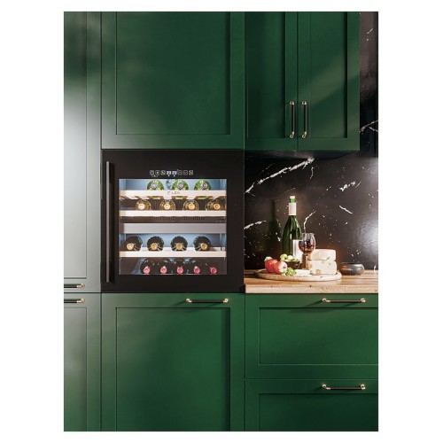 Винный шкаф Lex LWD6036BL dual zone S черный