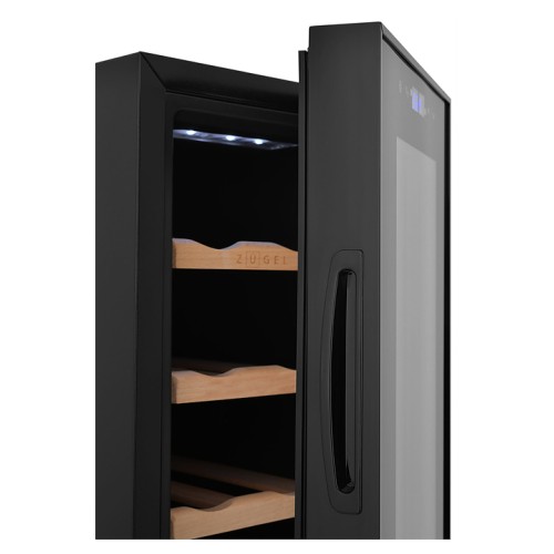 Винный шкаф Zugel ZTWF181DB черный