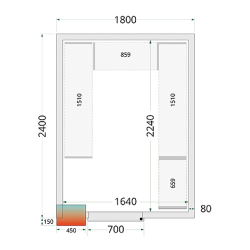 Камера холодильная TEFCOLD CRPF1824